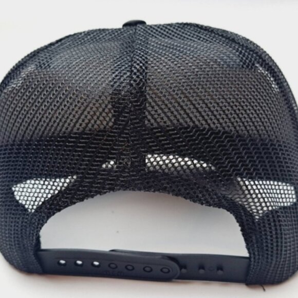 Willys Vintage Foam Trucker Mesh Snapback Hat Cap Black OTTO Cap - Picture 4 of 4